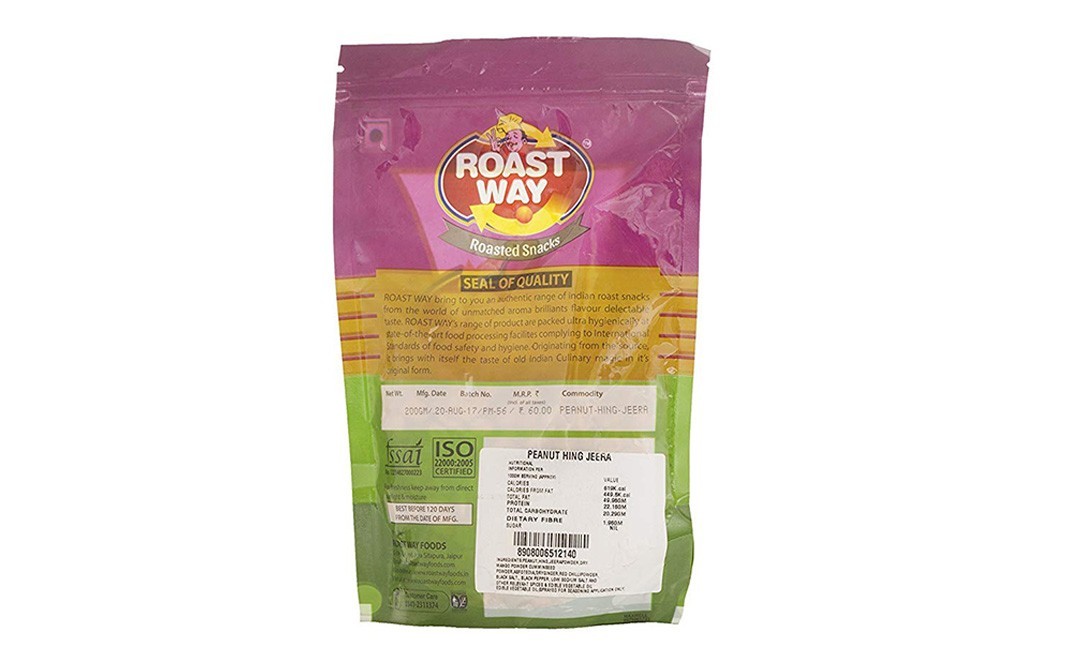 Roast Way Roasted Peanut-Hing-Jeera    Pack  200 grams